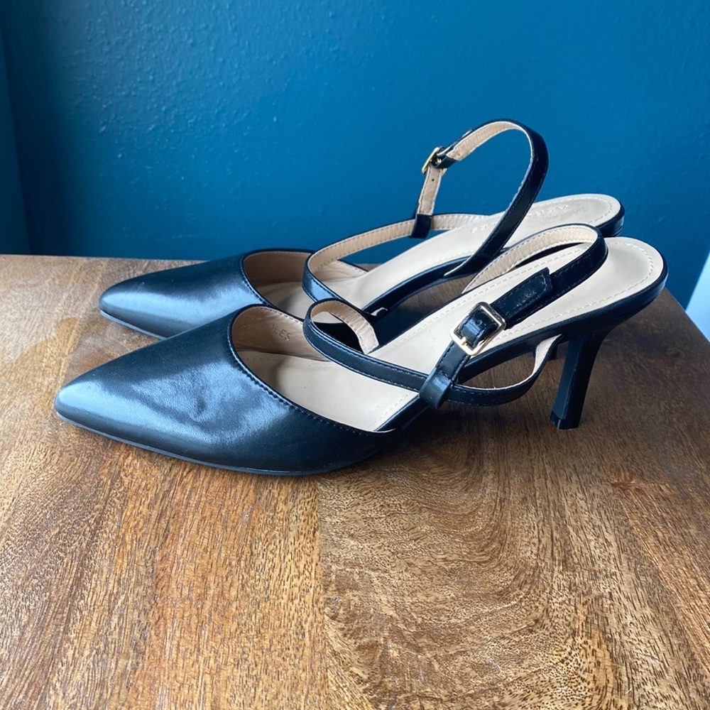 Aerosols strappy black heels